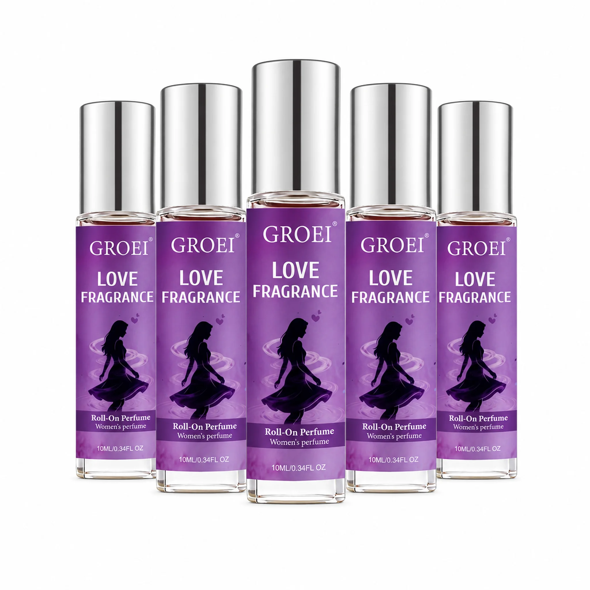 Fragrance Oil 10Ml - 10ml GROEI 女性用ロールオン香水 長持ちする重ね付け可能な香り ポータブルポケットフレグランスオイル デート、パーティー、旅行、日常のギフトに