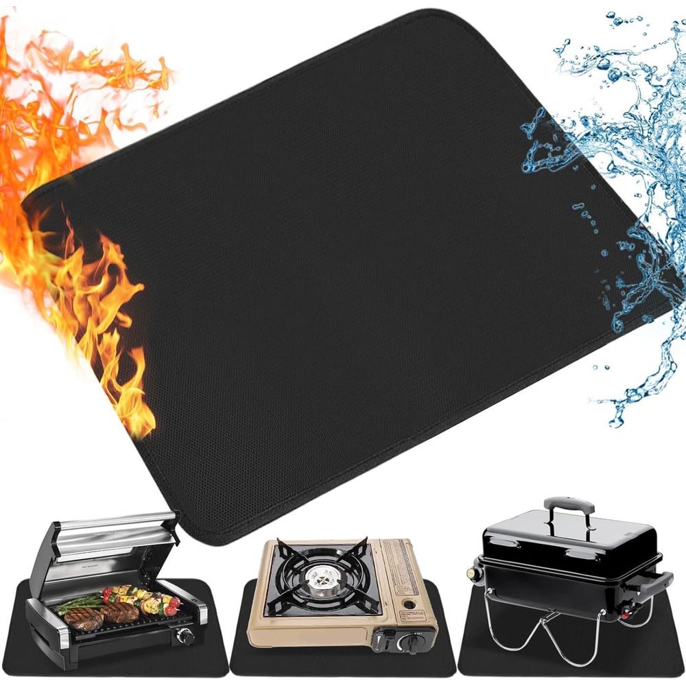 Heat Resistant Mat - 15 x 18 グリルマット - 耐熱BBQテーブルトップグリルパッド、お手入れと保管が簡単