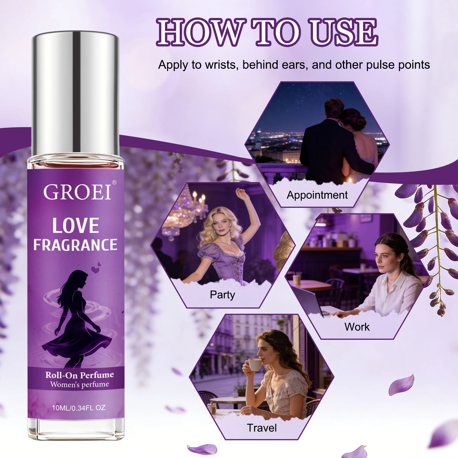 10ml GROEI 女性用ロールオン香水 長持ちする重ね付 - Fragrance Oil 10Ml のレビューと価格