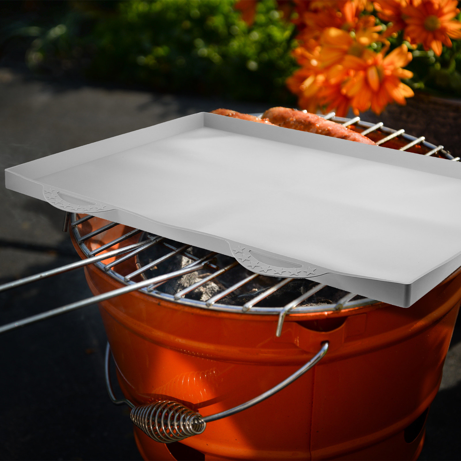 シリコングリドルマット グリル用 丈夫で再利用可能なグリドル - Heat Resistant Mat のレビューと価格