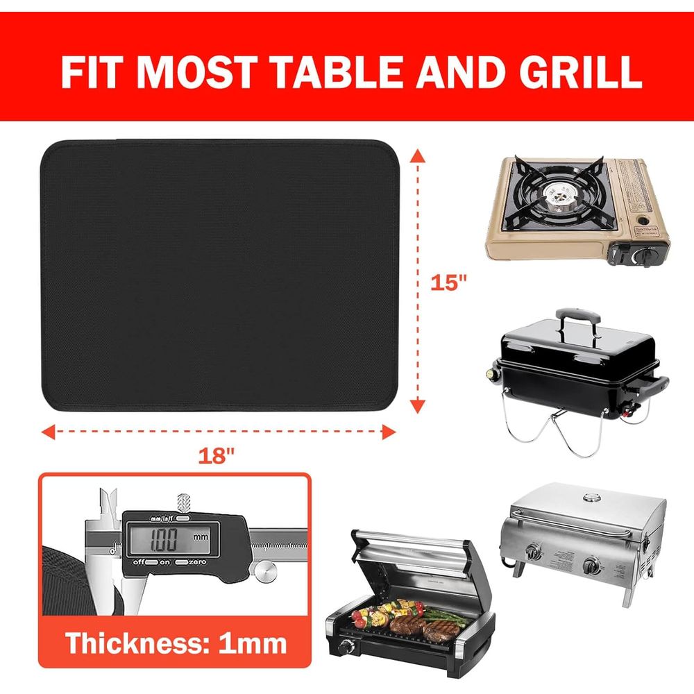 15 x 18 グリルマット - 耐熱BBQテーブルトップグ - Heat Resistant Mat のレビューと価格