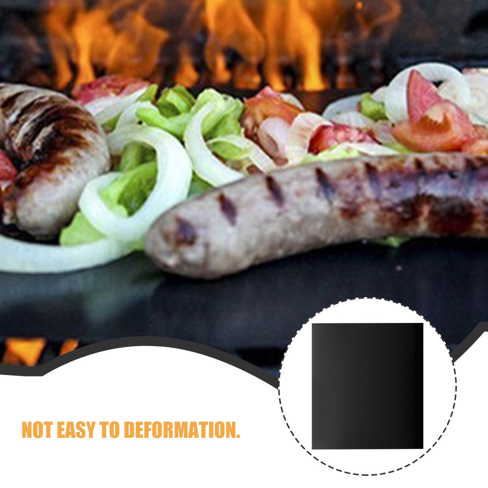 3枚セット ノンスティックBBQマット TPFE耐熱グリルマ - Heat Resistant Mat のレビューと価格