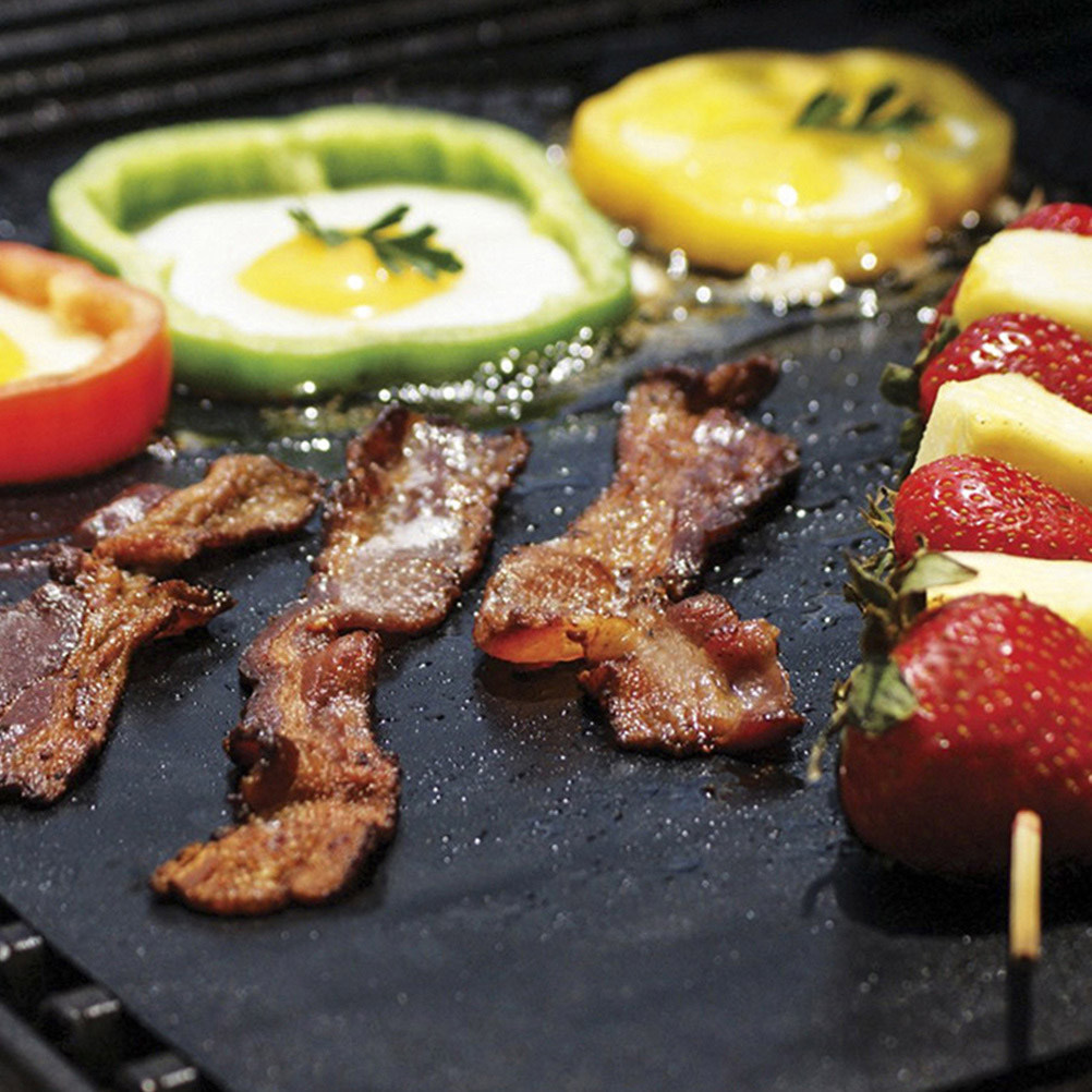 3枚セット ノンスティックBBQマット TPFE耐熱グリルマ - Heat Resistant Mat のレビューと価格