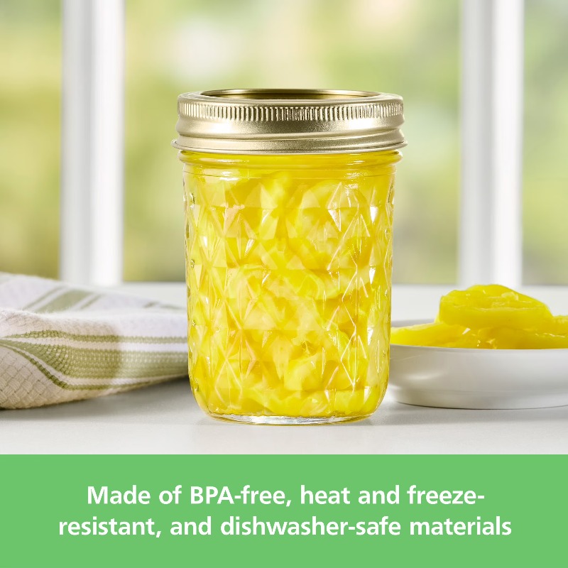 8オンスのメイソンジャー、レギュラーマウスのキルト加工ハーフ - Mason Jar 8Oz のレビューと価格