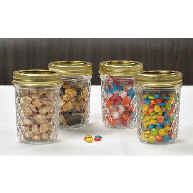 8オンスのメイソンジャー、レギュラーマウスのキルト加工ハーフ - Mason Jar 8Oz のレビューと価格