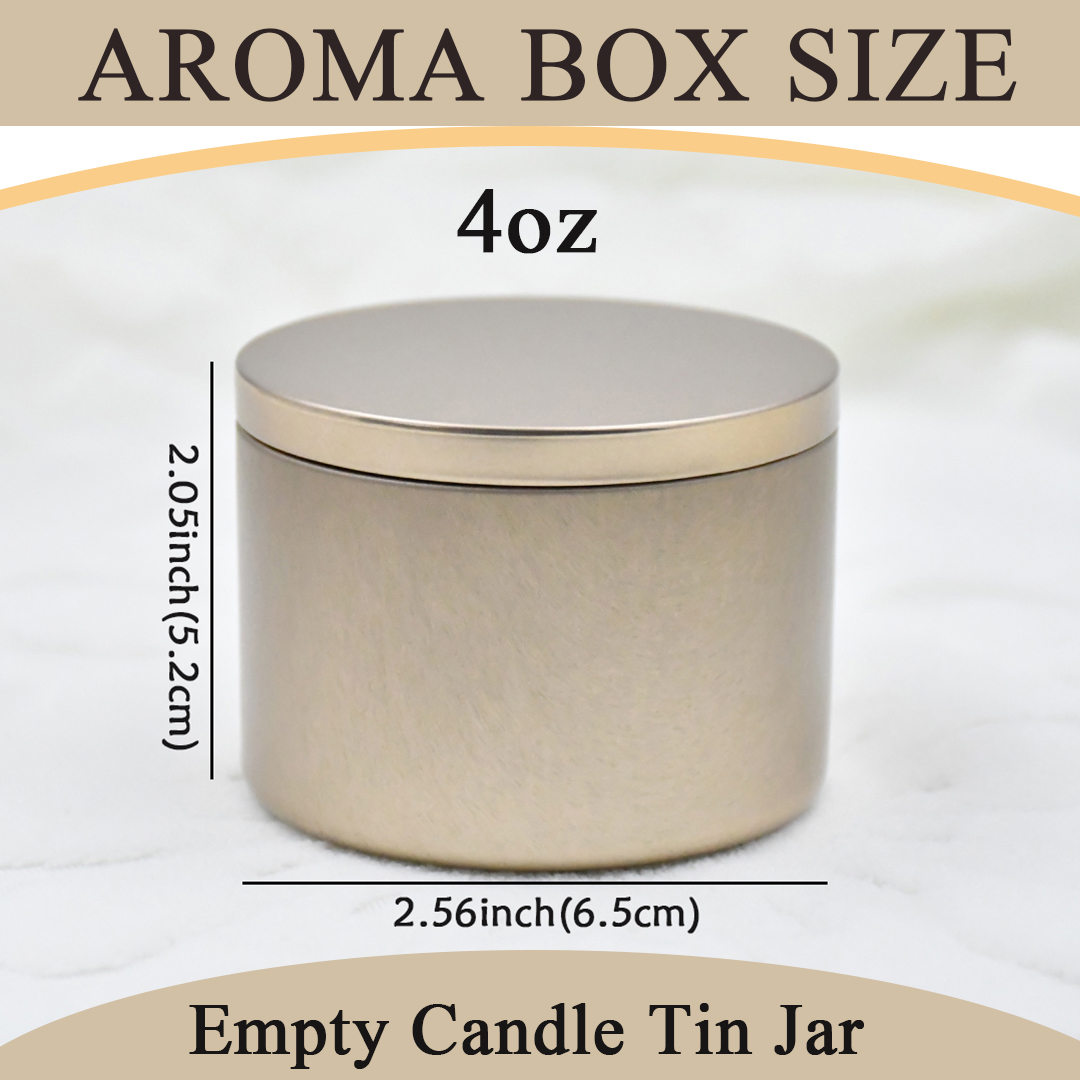 シャンパンゴールデン 4オンス/8オンス メタルキャンドルジ - Mason Jar 8Oz のレビューと価格