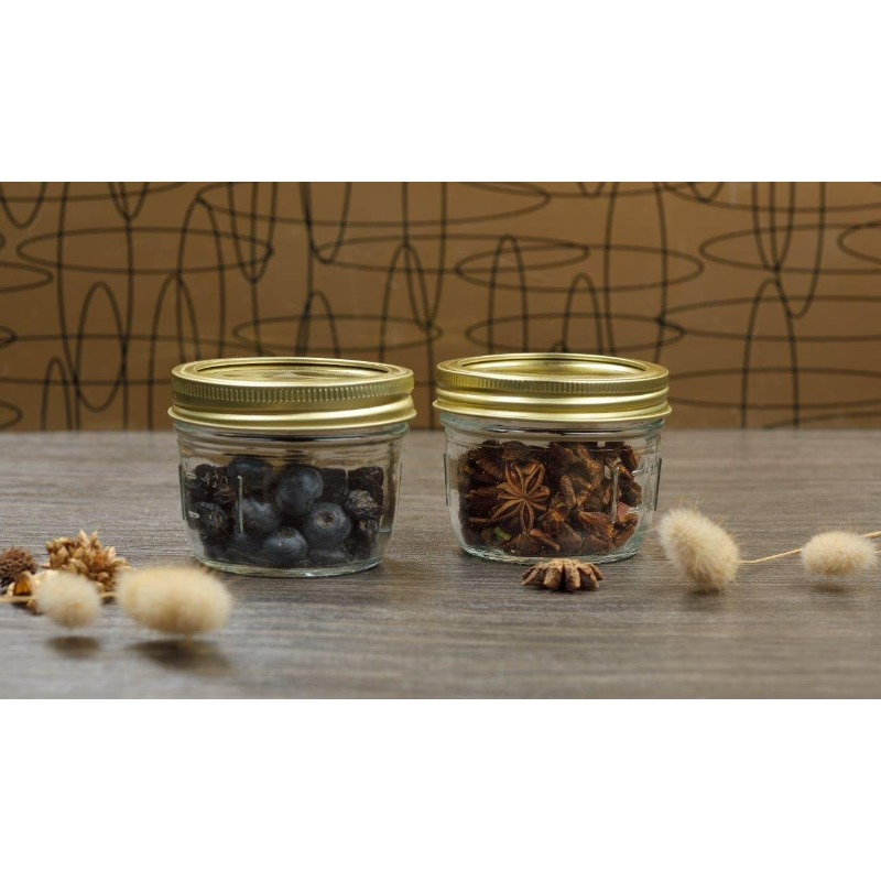 8オンスのメイソンジャー、広口ハーフパイントのキャニングジャ - Mason Jar 8Oz のレビューと価格