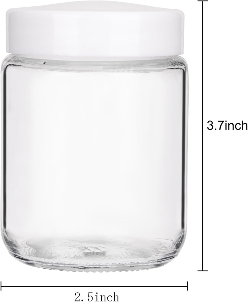12個入り 8オンス ガラス製メイソンジャー 気密蓋付き 缶 - Mason Jar 8Oz のレビューと価格