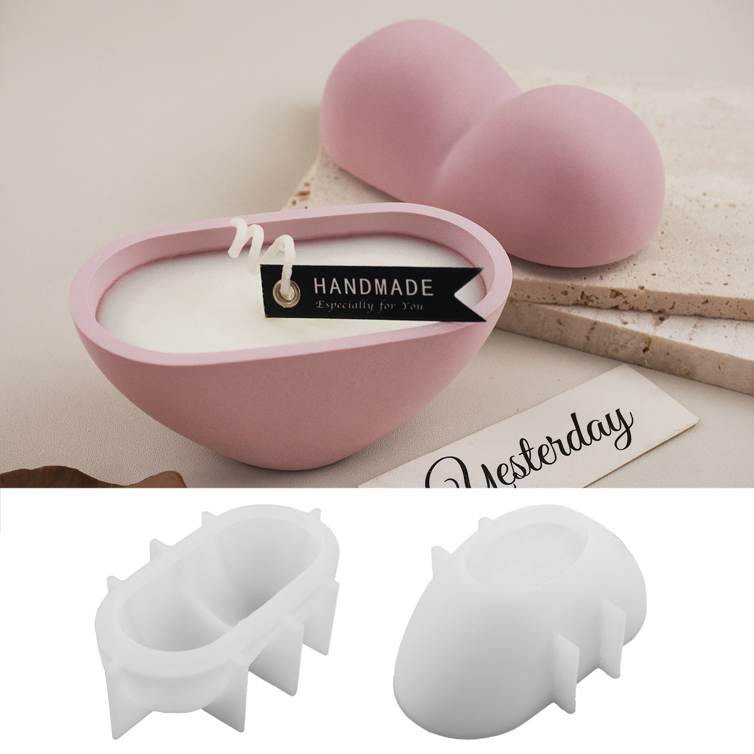 DIY ハート形キャンドルジャー シリコーン型 バレンタイン - Candle Vessel Supplies のレビューと価格