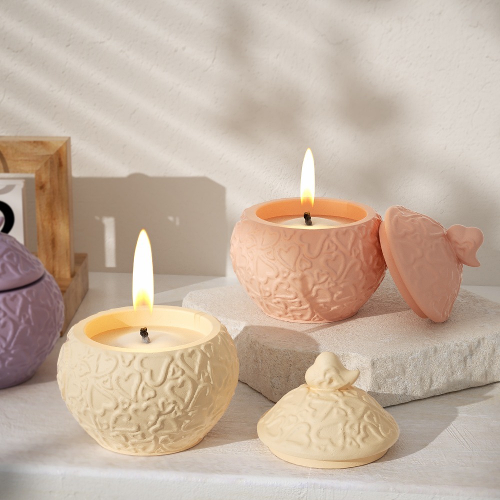花エンボス加工蓋付き収納ボックスシリコンモールド DIY ク - Candle Vessel Supplies のレビューと価格